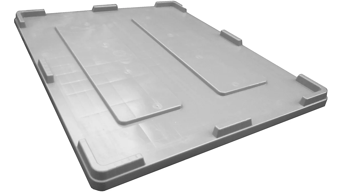 Tapa para caja industrial 610 litros, L 1200 x A 1000 x A 30 mm, polietileno, gris