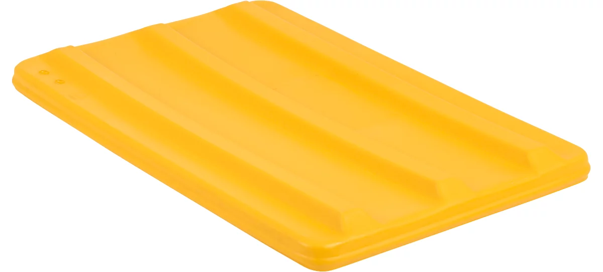 Tapa para recipiente rectangular, plástico, 135 l, amarillo