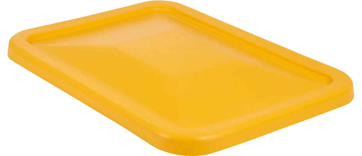 Tapa para recipiente rectangular, plástico, 227 l, amarillo