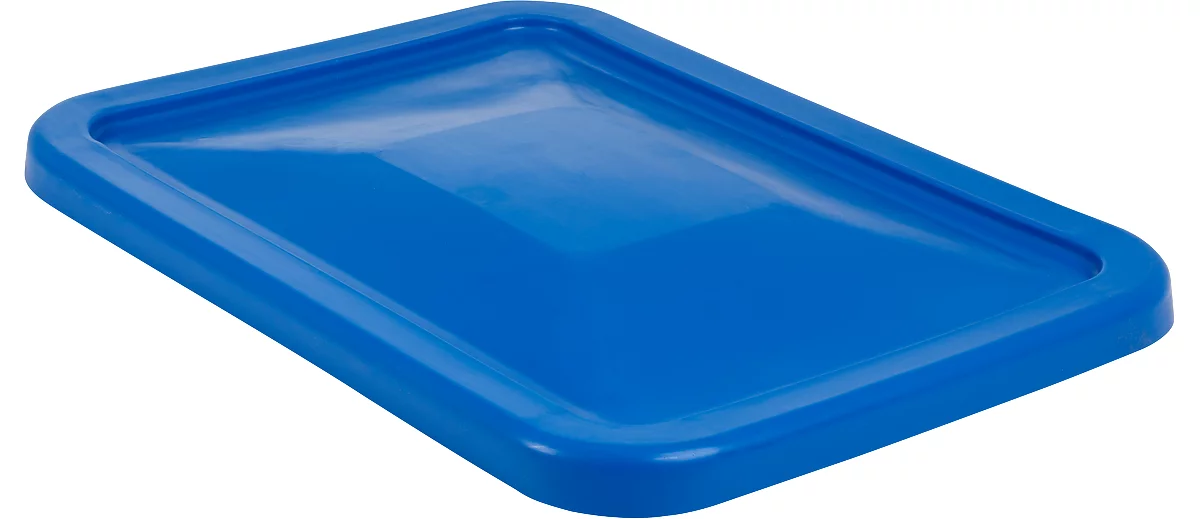 Tapa para recipiente rectangular, plástico, 227 l, azul