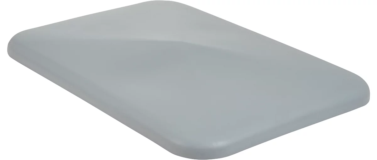 Tapa para recipiente rectangular, plástico, 340 l, gris