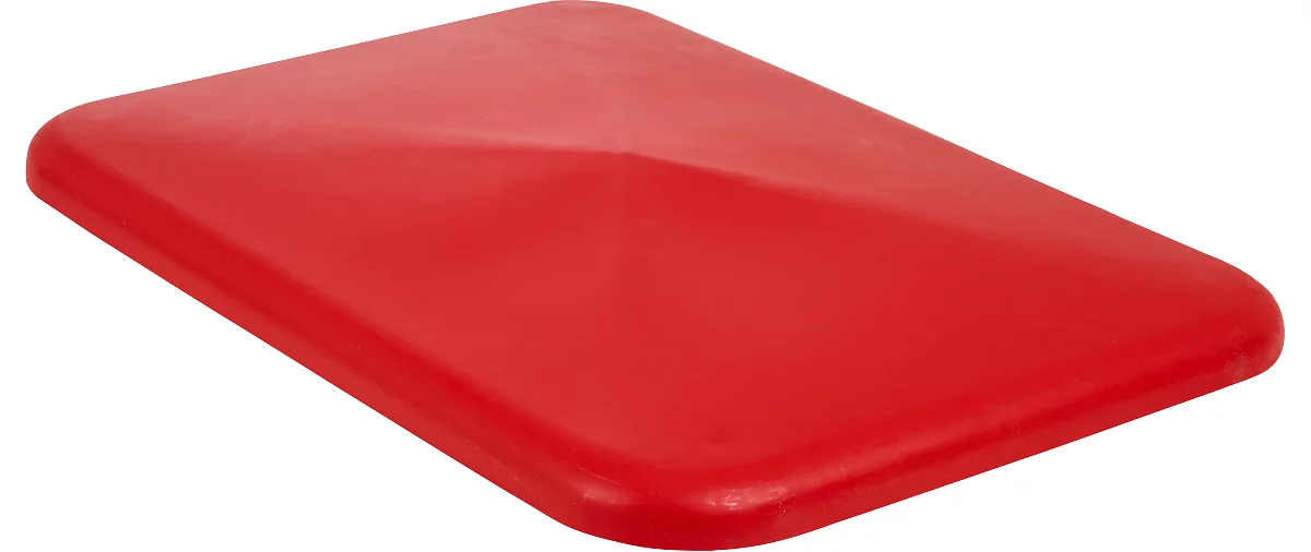 Tapa para recipiente rectangular, plástico, 340 l, rojo