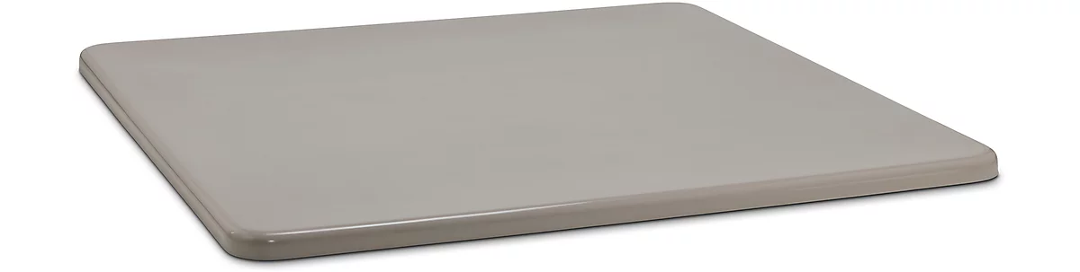 Tapa plana para recipiente rectangular, 3300 l, gris