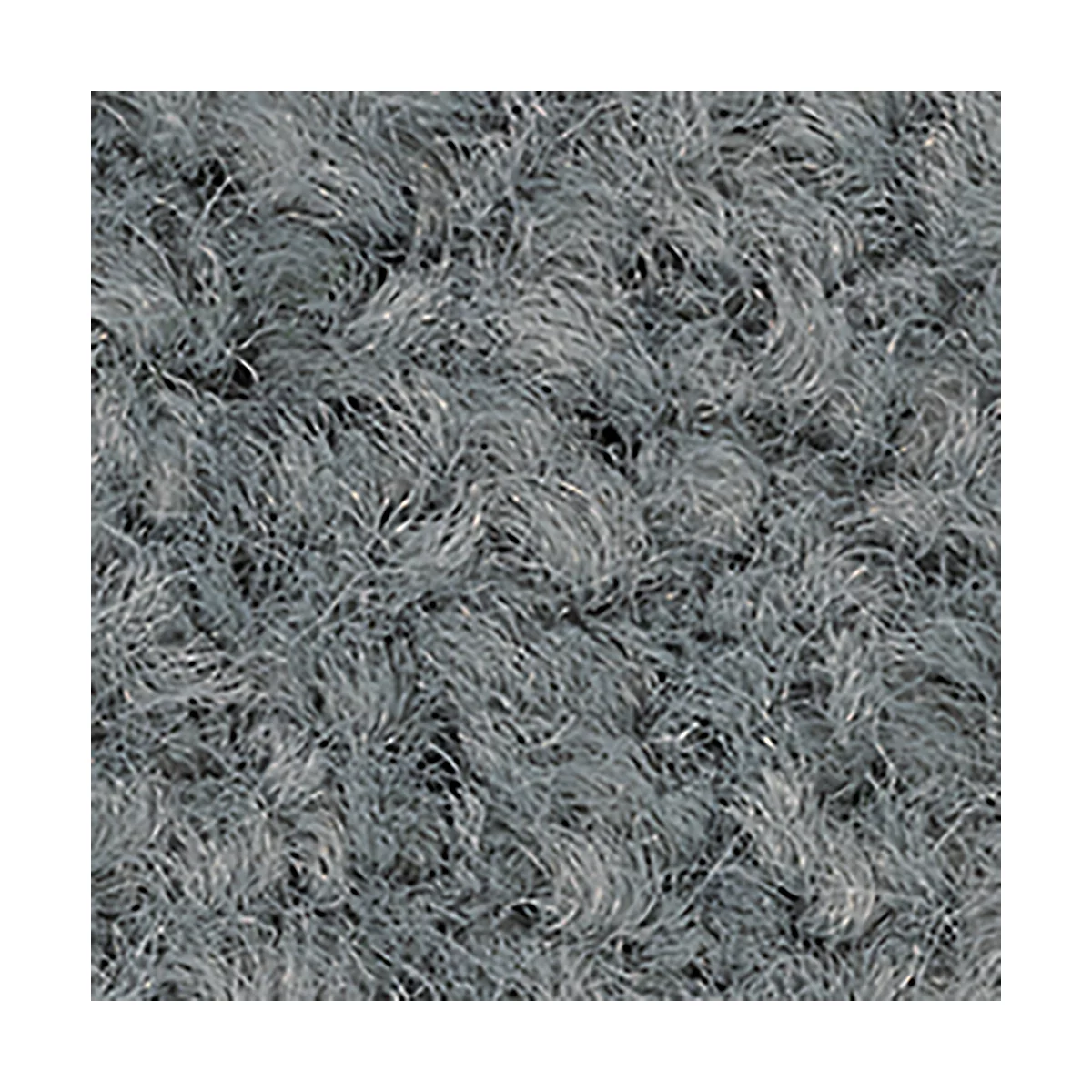 Moquette grise densément tissée avec une texture fibreuse en surface.