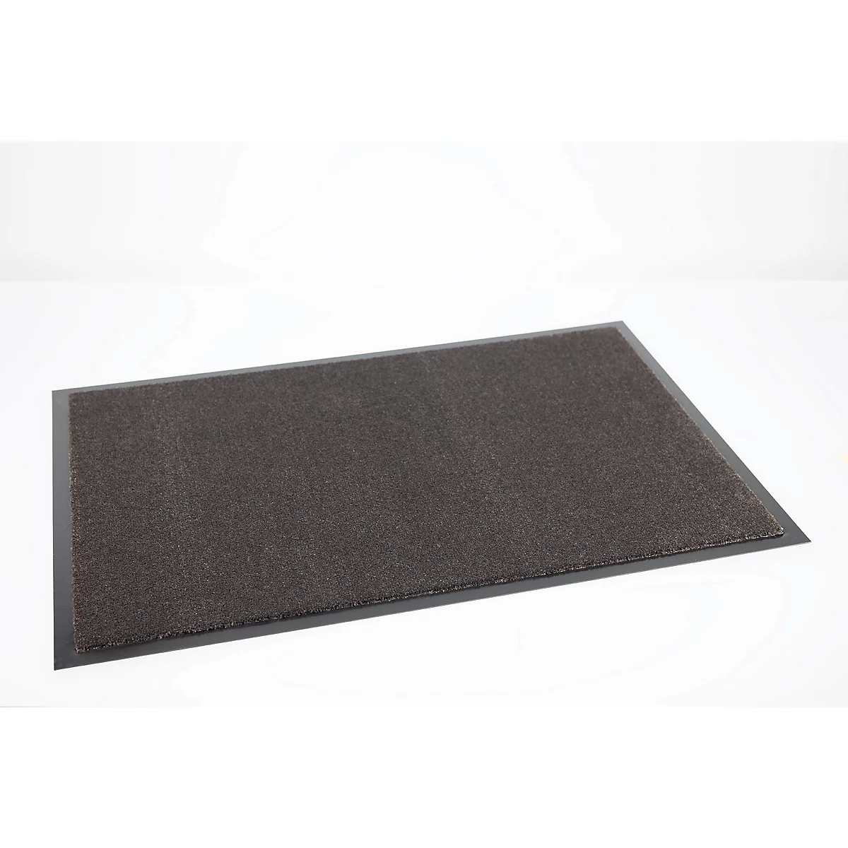 Paillasson rectangulaire gris foncé sur fond blanc.