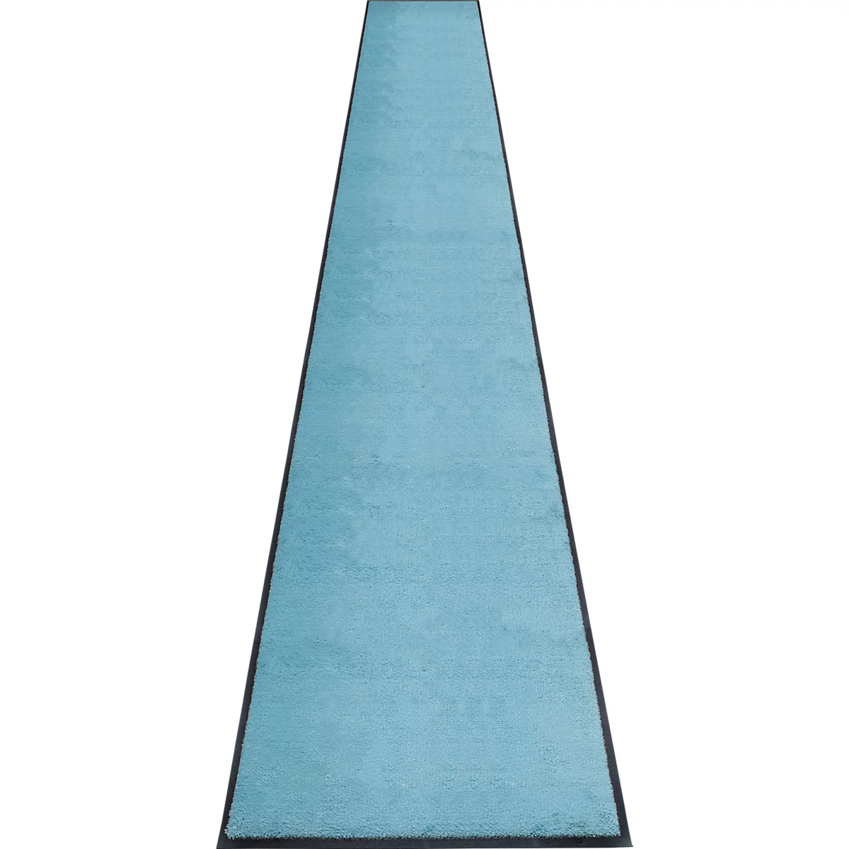 tapis anti-salissures miltex Eazycare Style, angulaire, antistatique, résistant aux UV, lavable, nylon haute torsion &amp; caoutchouc niltril, 850 x 3000 mm, bleu pastel