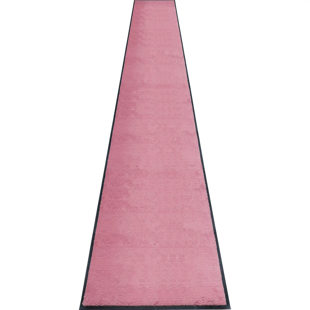 tapis anti-salissures miltex Eazycare Style, angulaire, antistatique, résistant aux UV, lavable, nylon haute torsion &amp; caoutchouc niltril, 850 x 3000 mm, rose clair