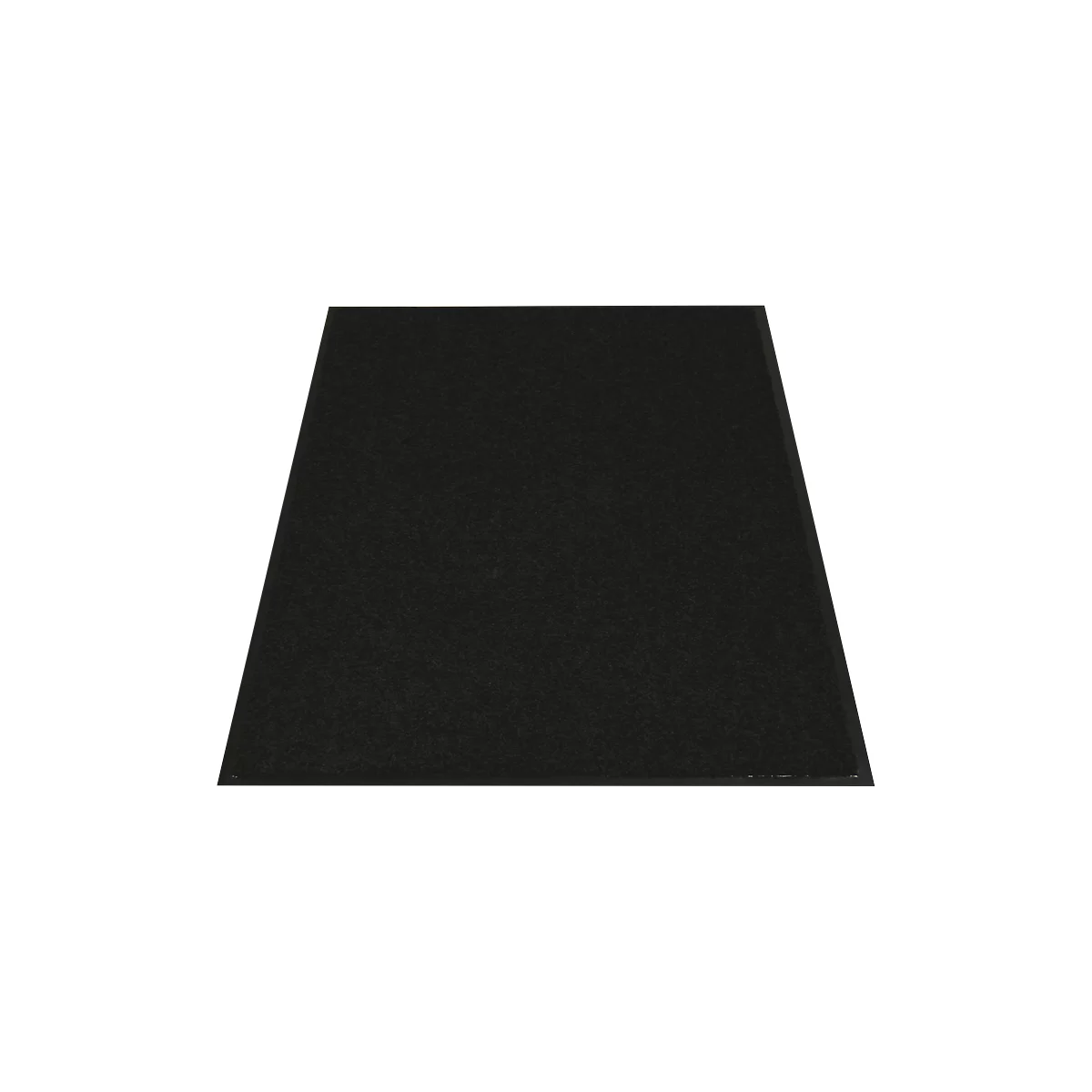 Surface noire rectangulaire en légère perspective, légèrement brillante.