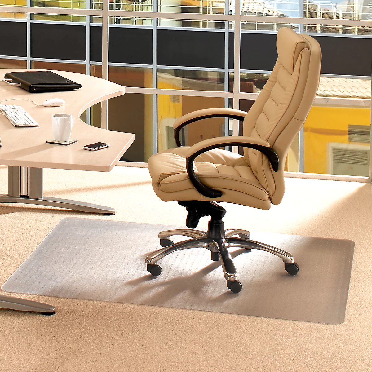 Tapis de protection de sol, 1200 x 750 mm, boutons d'ancrage