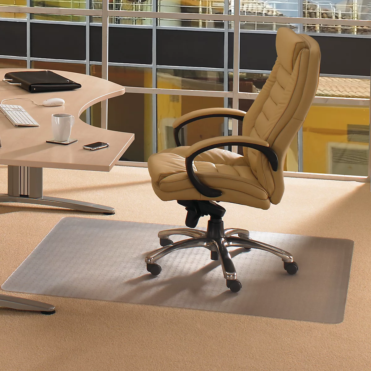 Tapis de protection de sol pour moquettes, carré, 1200 x 900