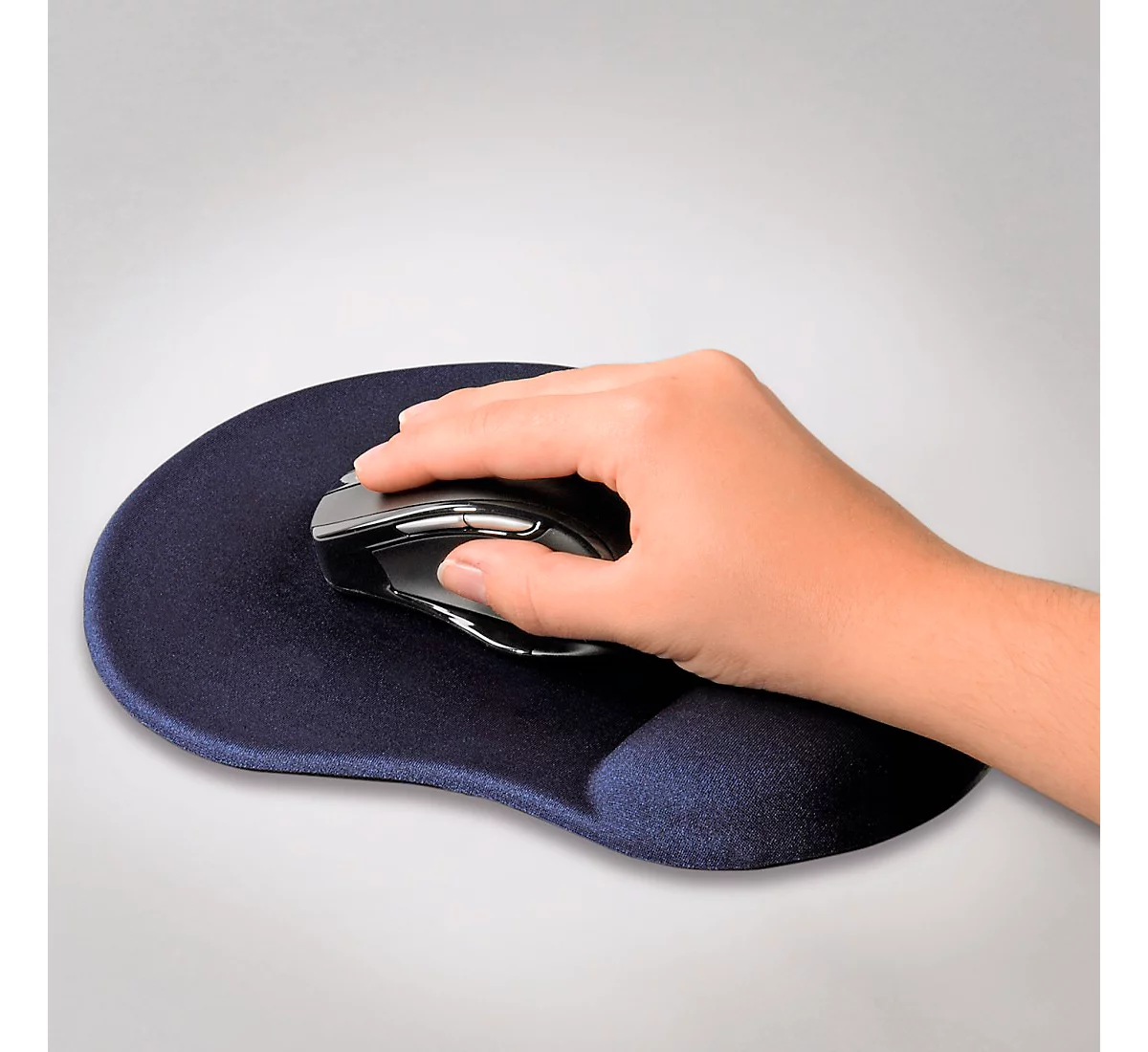 Tapis de souris repose poignet de qualité ergonomique ultra fin bleu