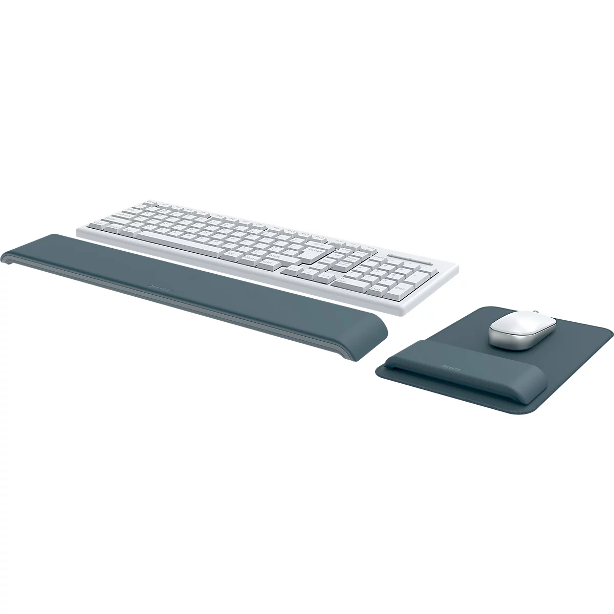 Tapis de souris Leitz Ergo avec repose-poignets + repose-poignets Ergo pour claviers, ergonomique, réglable en hauteur, antidérapant, gris foncé
