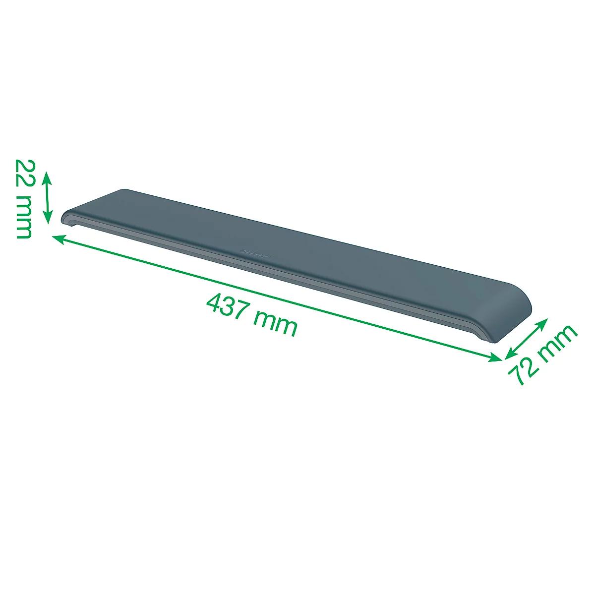 Tapis de souris Leitz Ergo avec repose-poignets + repose-poignets Ergo pour claviers, ergonomique, réglable en hauteur, antidérapant, gris foncé