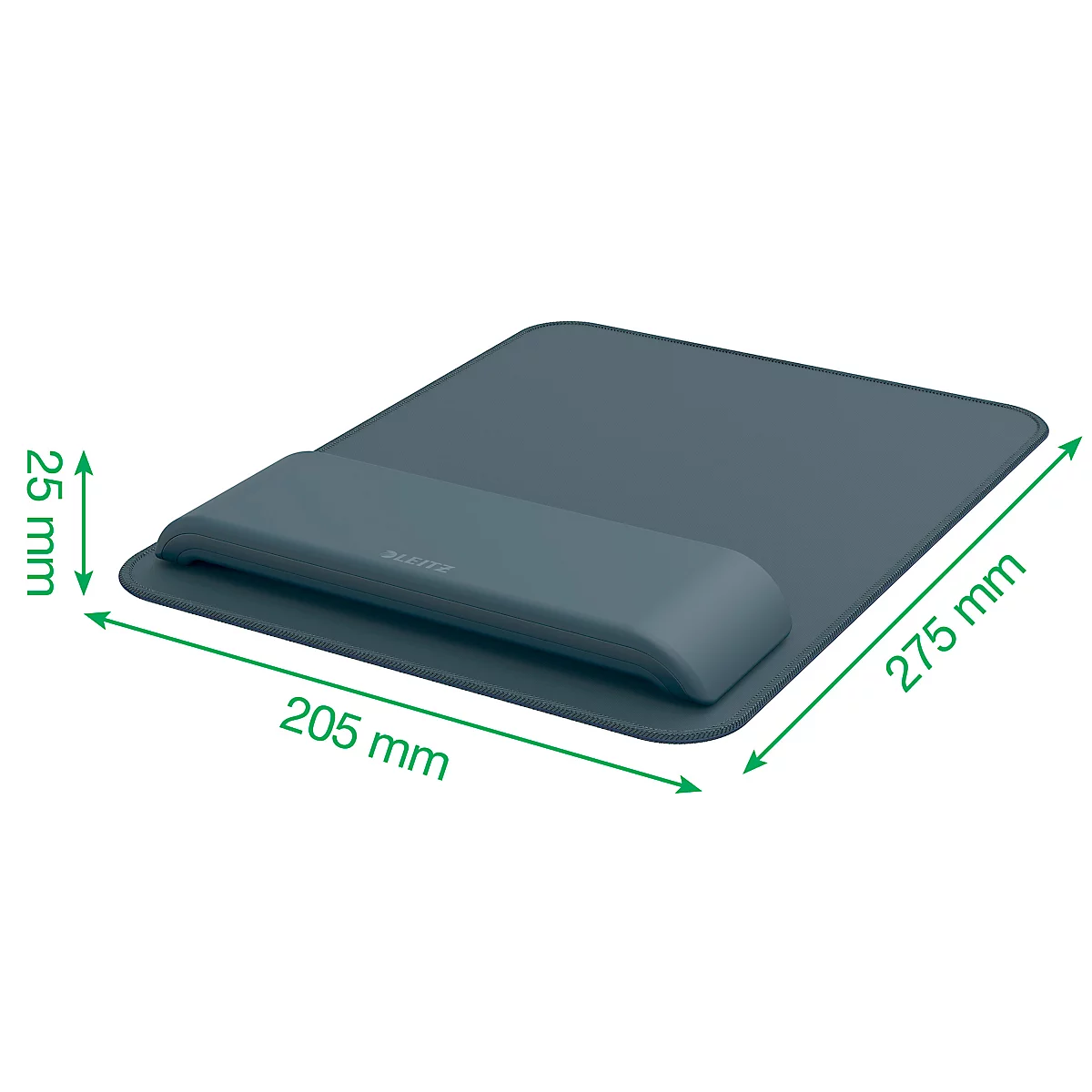 Tapis de souris Leitz Ergo avec repose-poignets + repose-poignets Ergo pour claviers, ergonomique, réglable en hauteur, antidérapant, gris foncé
