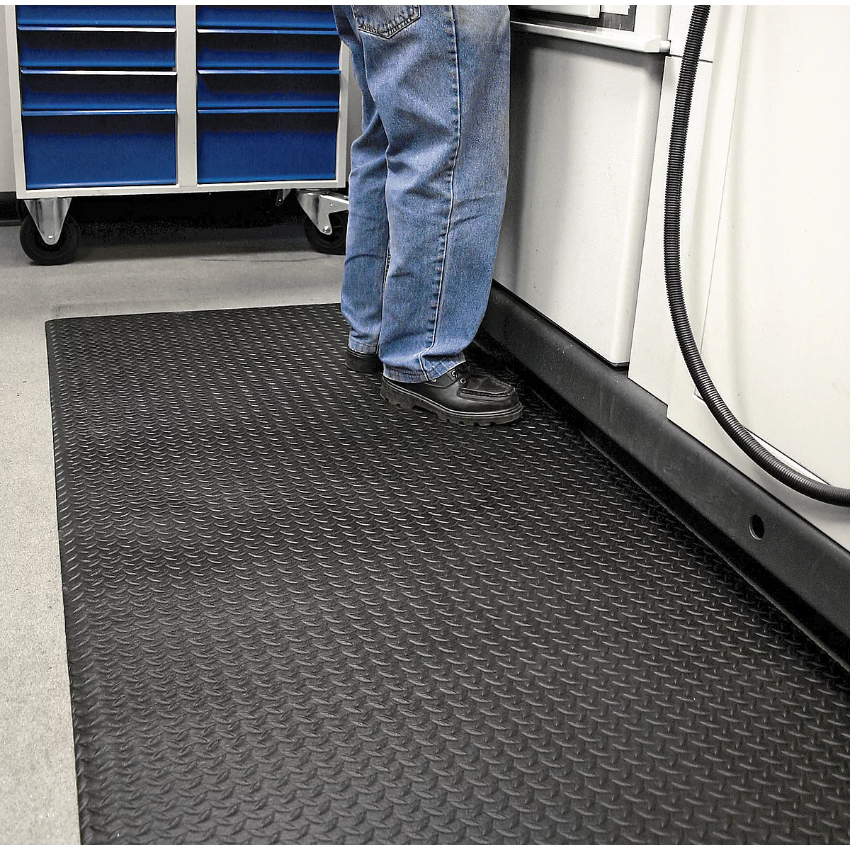 Tapis pour atelier Diamond Orthomat®, noir, mètre linéaire x l. 1200 mm
