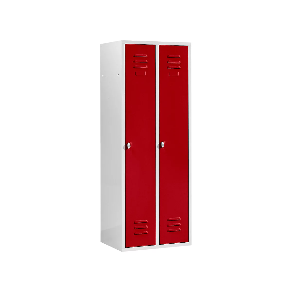 Taquilla Schäfer Shop Select, con 2 compartimentos, cerradura de pestillo giratorio, puerta roja