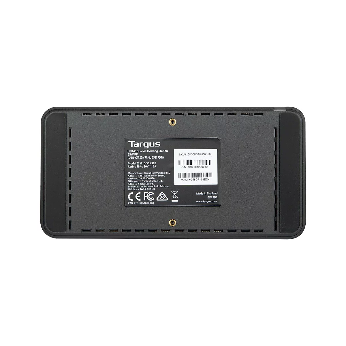 Targus - Dockingstation - USB-C - 2 x HDMI - 1GbE - 130 Watt