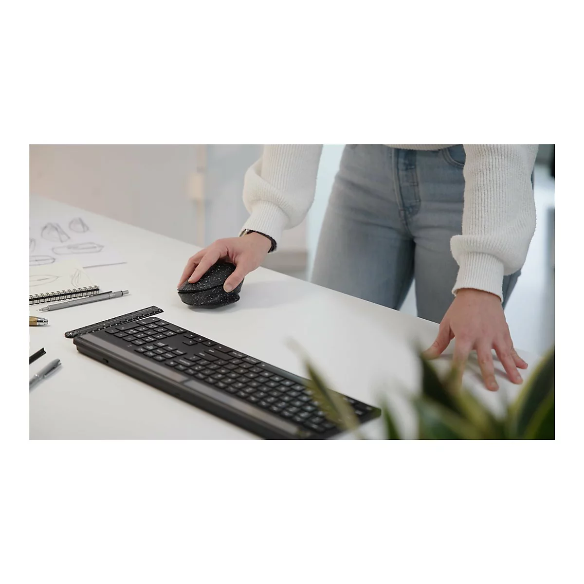 Targus ErgoFlip EcoSmart - Maus - nachhaltig, beidhändig - ergonomisch - rechts- und linkshändig - optisch