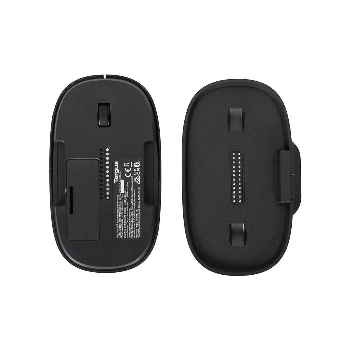 Targus ErgoFlip EcoSmart - Maus - nachhaltig, beidhändig - ergonomisch - rechts- und linkshändig - optisch