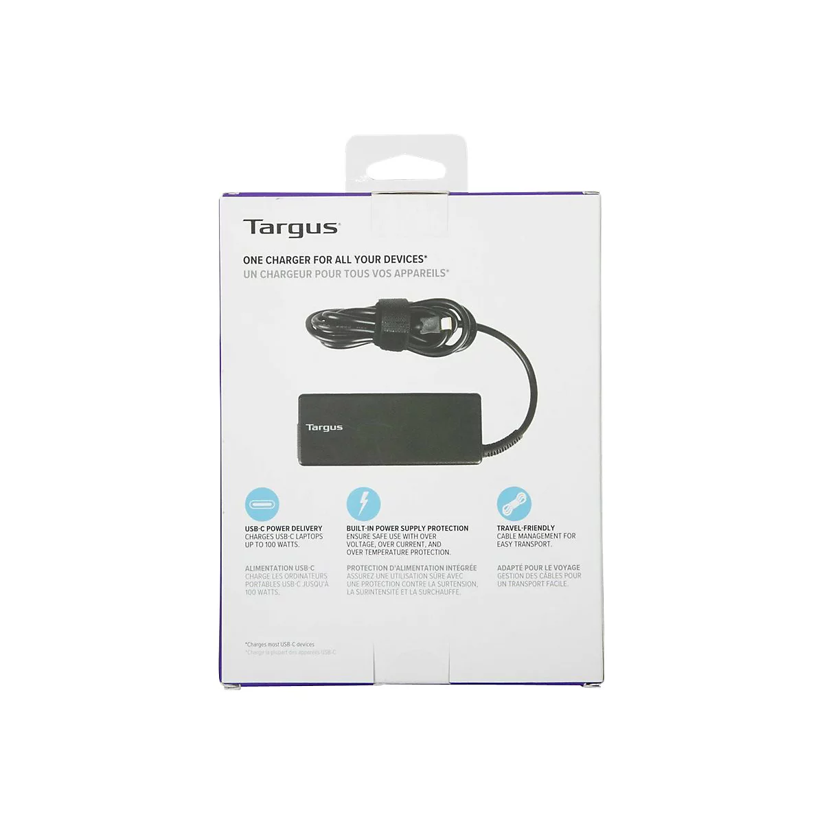 Targus - Netzteil - 100 Watt - PD (24 pin USB-C) - Schwarz