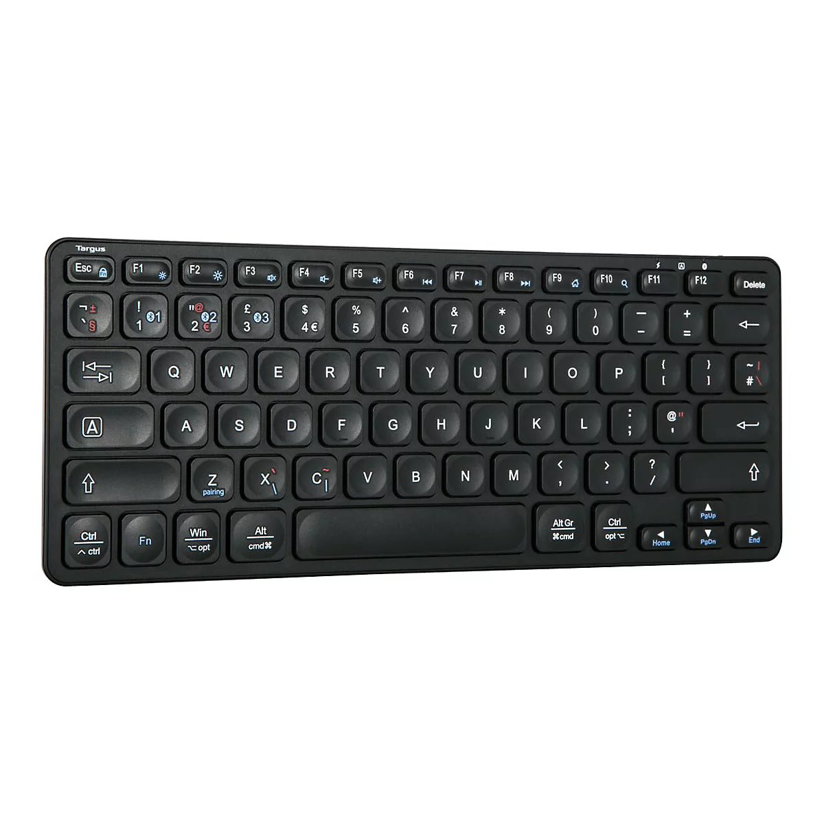 Targus - Tastatur - kompakt, mehrgerätefähig, antimikrobiell - kabellos - Bluetooth 5.1 - QWERTY