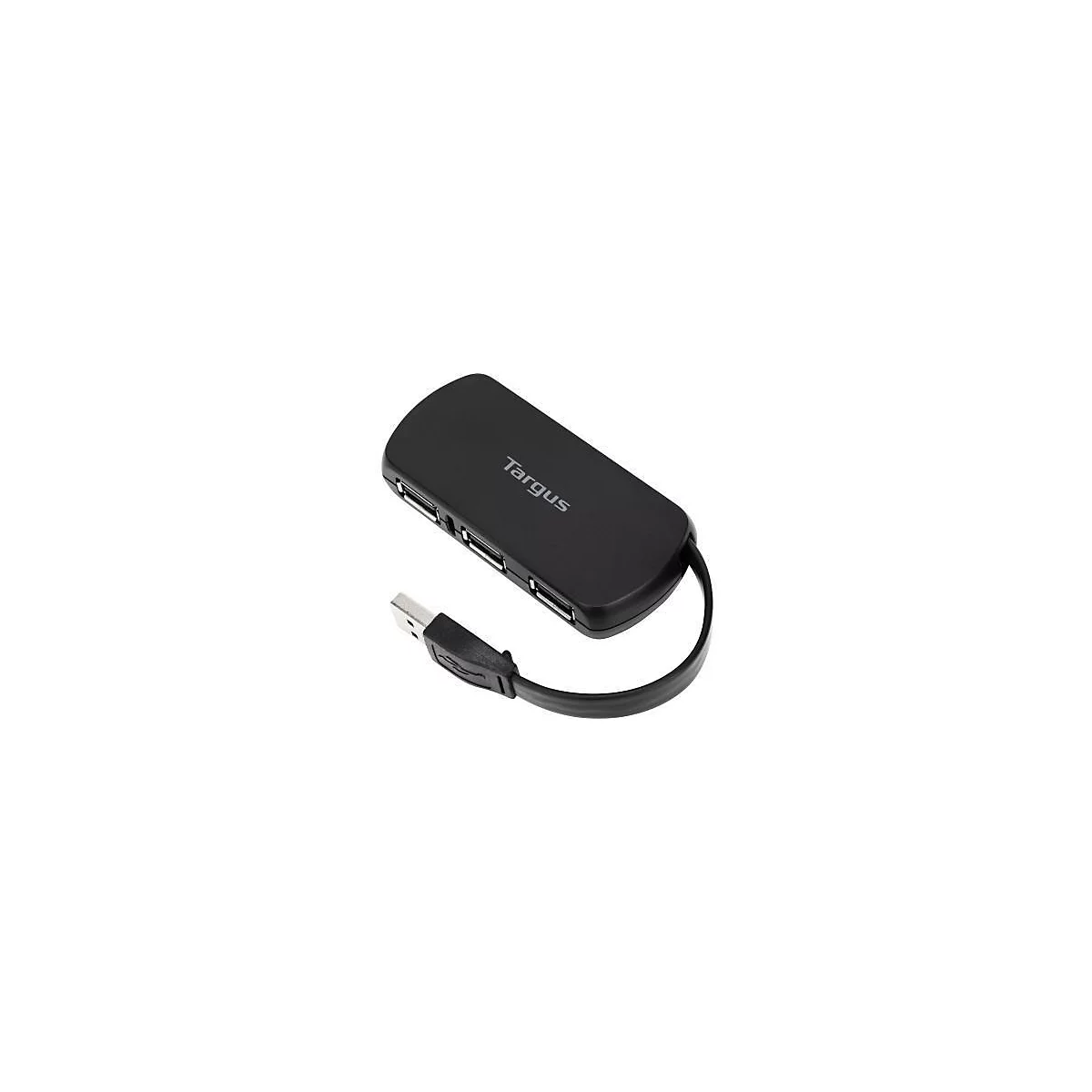 Targus USB-Hub ACH114EU, 4-Port USB 2.0, bus-powered, Datenrate 480 MB/s, kompakt, schwarz
