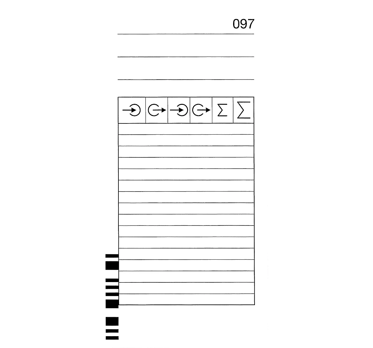 Tarjeta de sello BUERK, codificada, para sistema de registro de tiempo K875/K895, 200 piezas