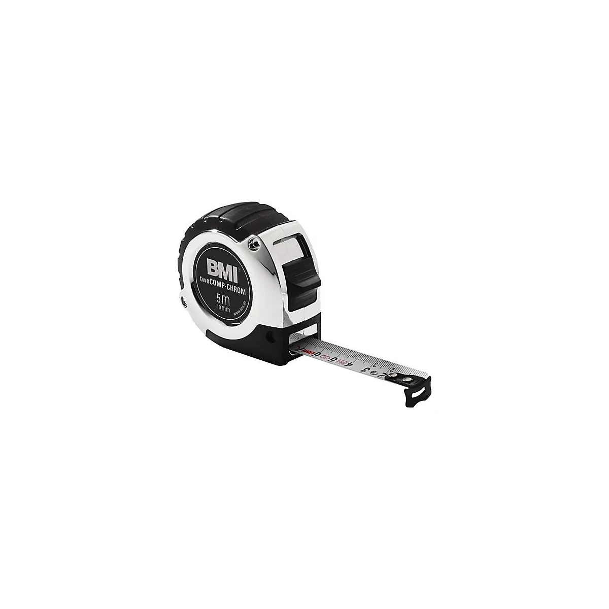 Taschenrollbandmaß chrom L.3m B.16mm mm/cm EG II Ku.Automatic BMI