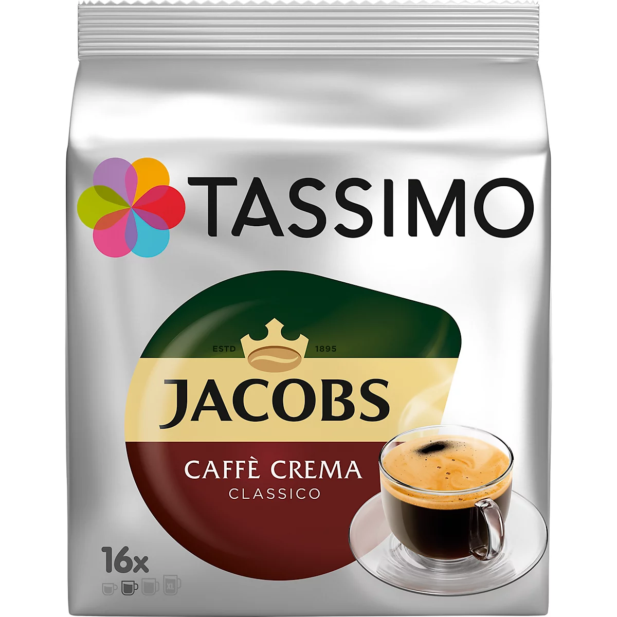 Tassimo koffieschijf Jacobs Caffe Crema Classico, 16 stuks