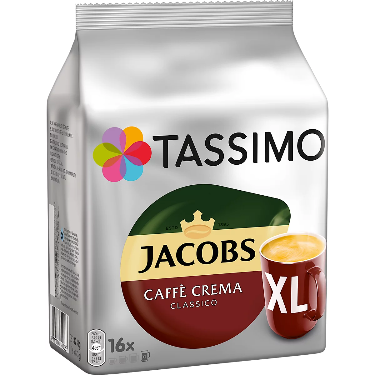 Tassimo koffieschijf Jacobs Caffe Crema Classico XL, 16 stuks
