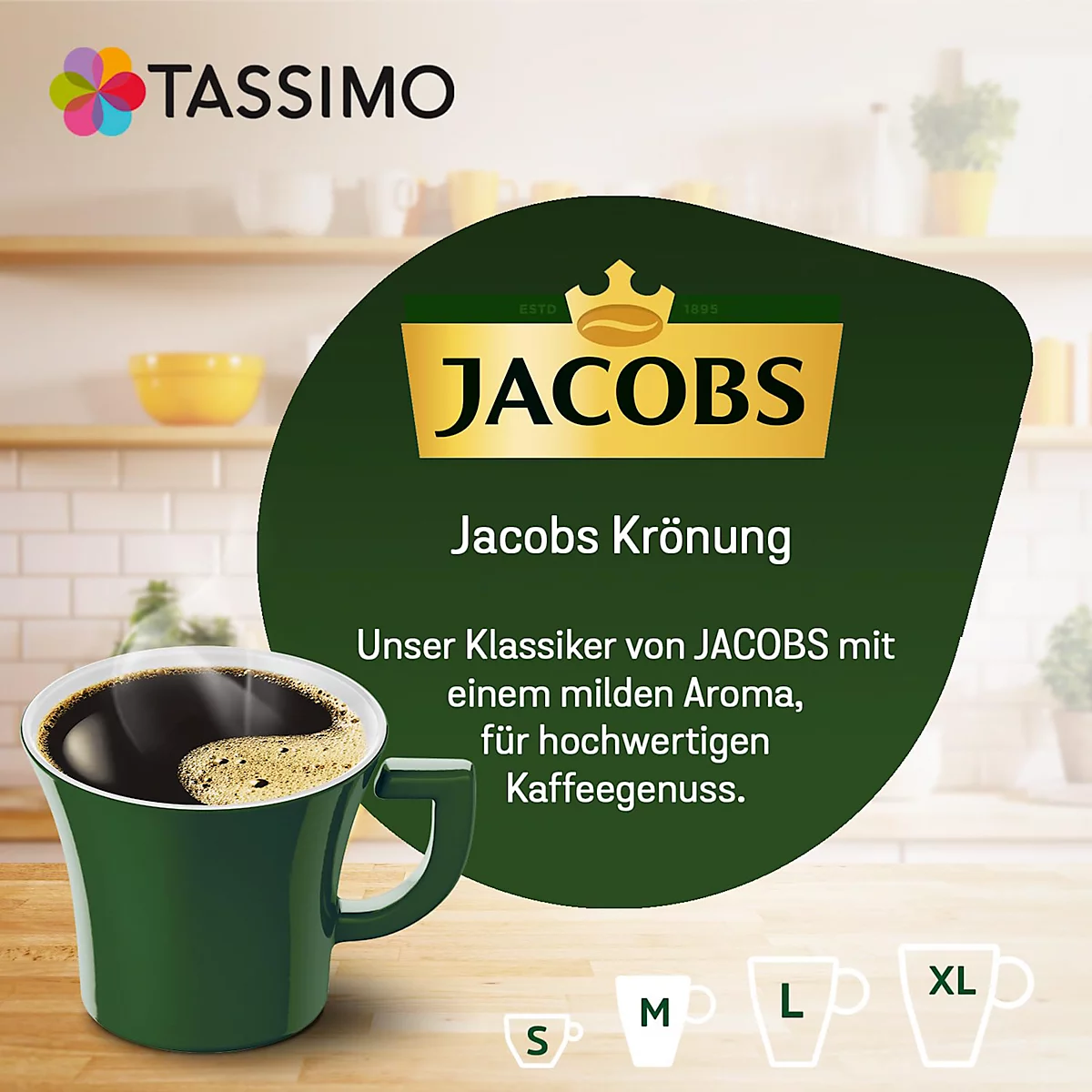 Tassimo koffieschijf Jacobs Krönung, 16 stuks