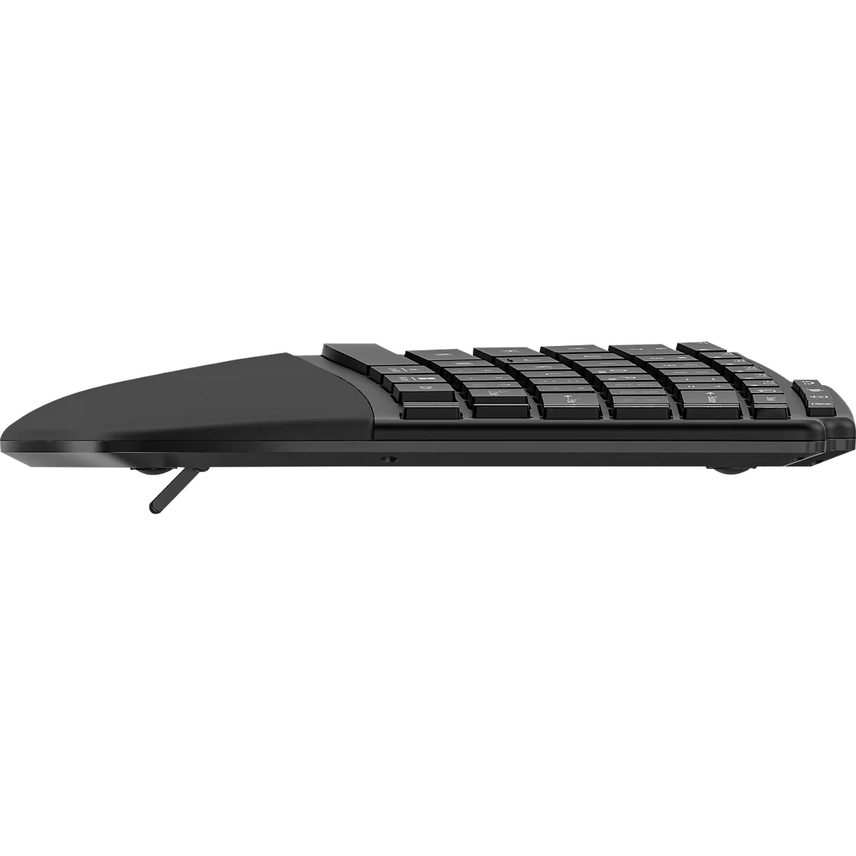 Tastatur Kensington Pro Fit™ Ergo KB675 EQ TKL, kabellos, wiederaufladbarer Akku, QWERTZ, für bis zu 3 Endgeräte, Handballenauflage, PCR, schwarz