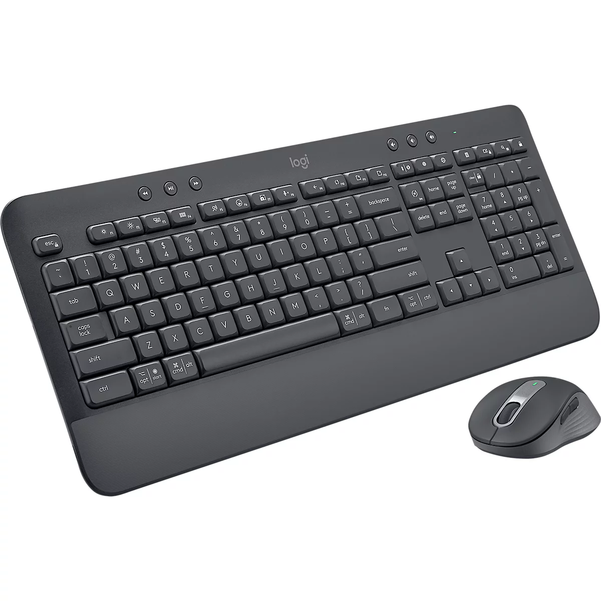 Tastatur-Maus-Set Logitech Signature Combo MK650 for Business, kabellos, QWERTZ, Handballenauflage, 2 Verbindungsmodi, schwarz
