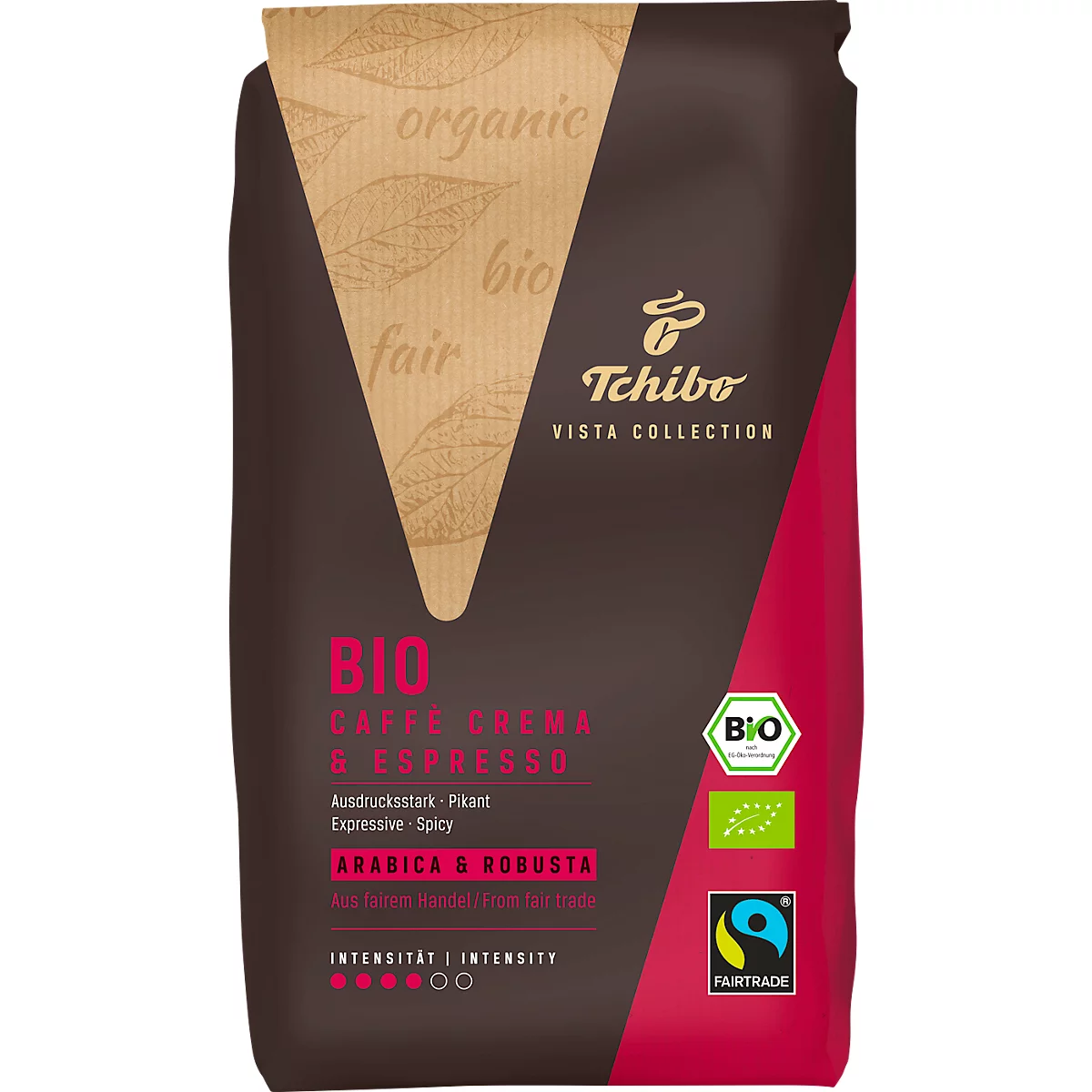 Tchibo Organic Vista Collection Caffè Crema en Espresso, 1 kg, hele bonen 