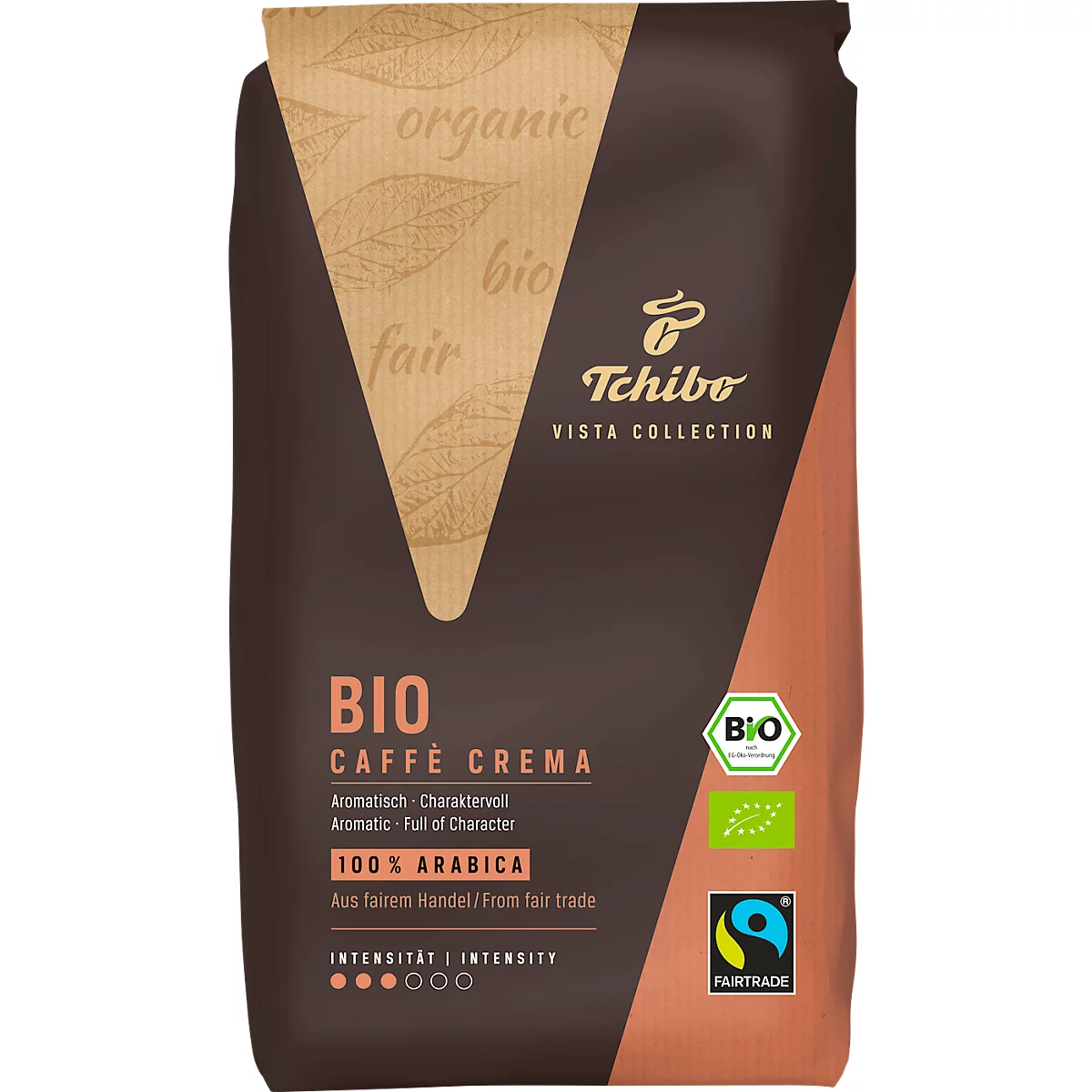 Tchibo Vista Collection Bio Caffè Crema, 1 kg, grains entiers 