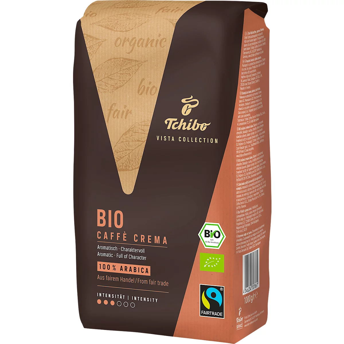 Tchibo Vista Collection Bio Caffè Crema, 1 kg, grains entiers 