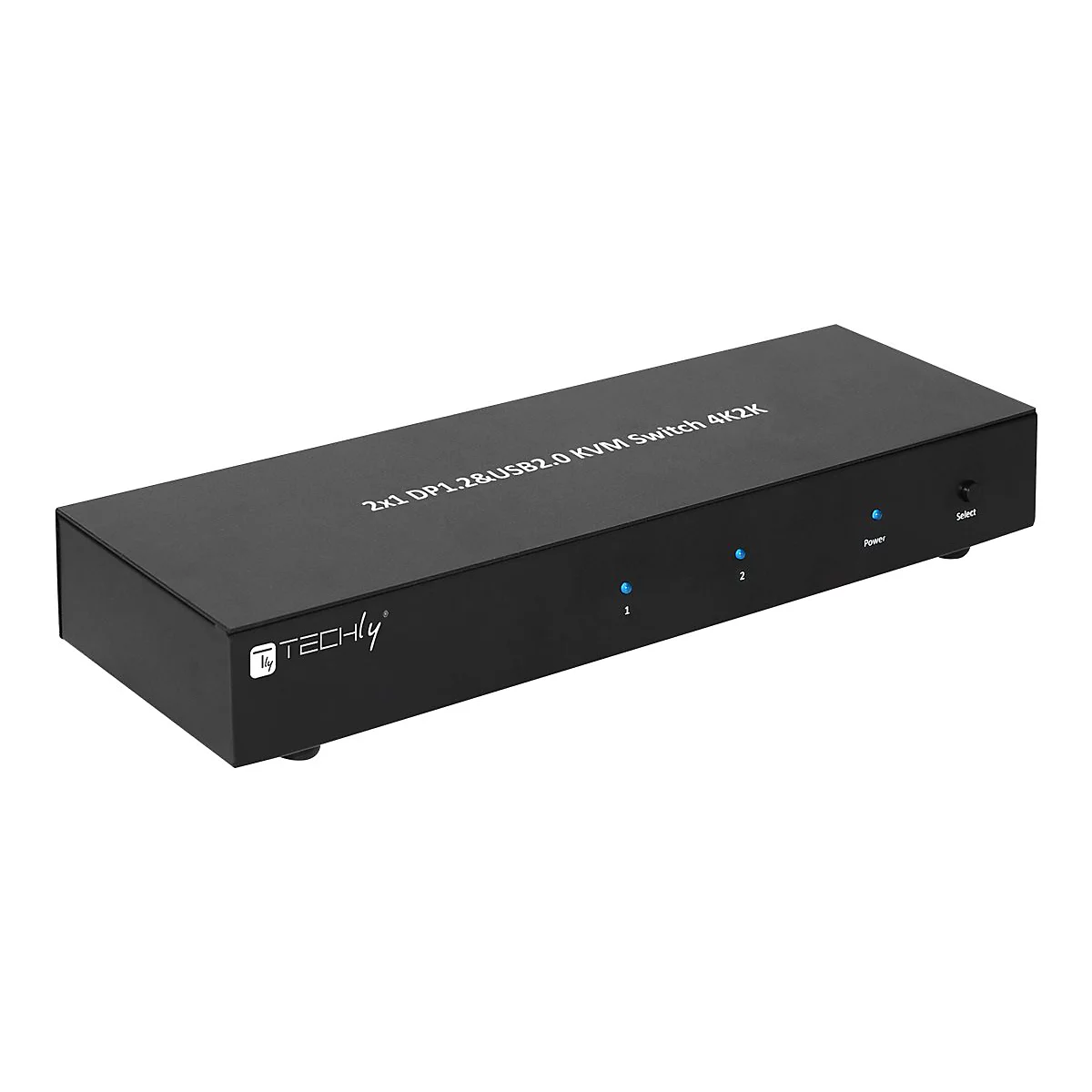 TECHly 2-Port DisplayPort1.2 Dual-Monitor KVM Switch - KVM-/Audio-/USB-Switch - 2 Anschlüsse