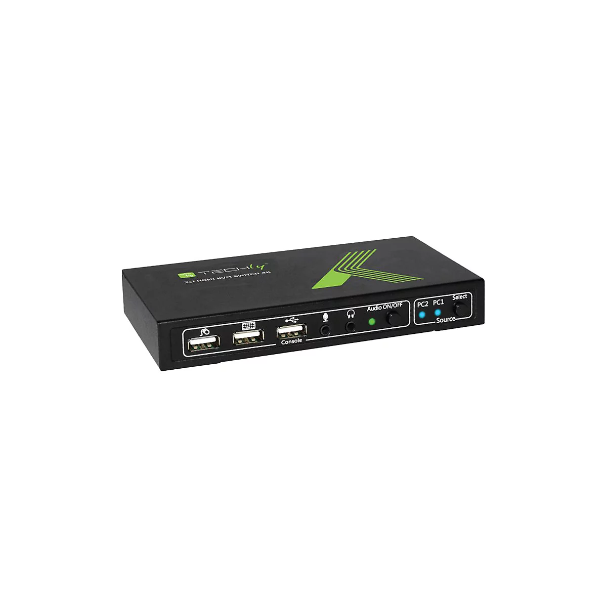 TECHly 2x1 USB HDMI KVM Switch 4Kx2K - KVM-/Audio-Switch - 2 x KVM/Audio - 1 lokaler Benutzer - Desktop