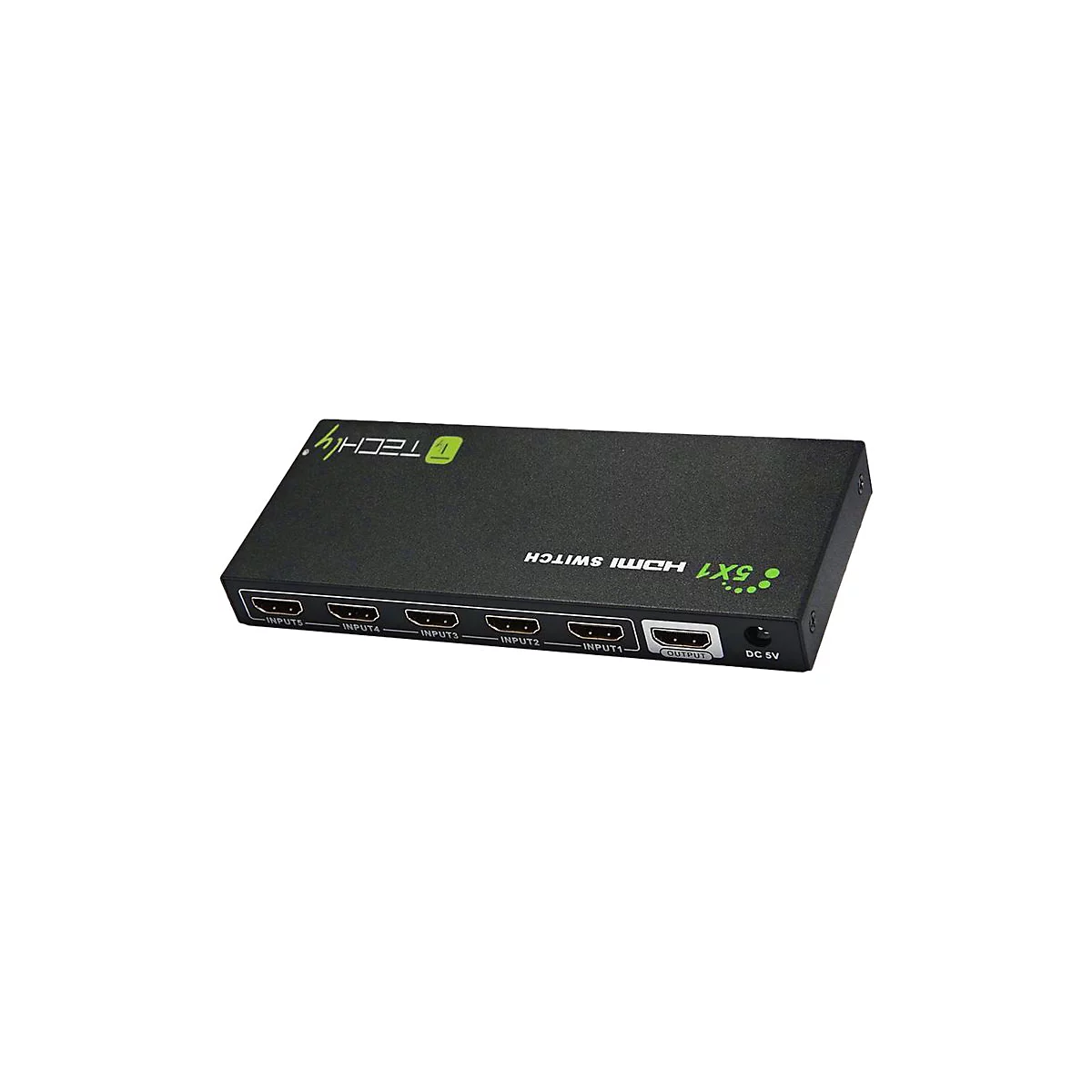 TECHly 5 IN 1 OUT HDMI Switch with Remote Control, 4Kx2K, 3D - Video/Audio-Schalter - 5 Anschlüsse