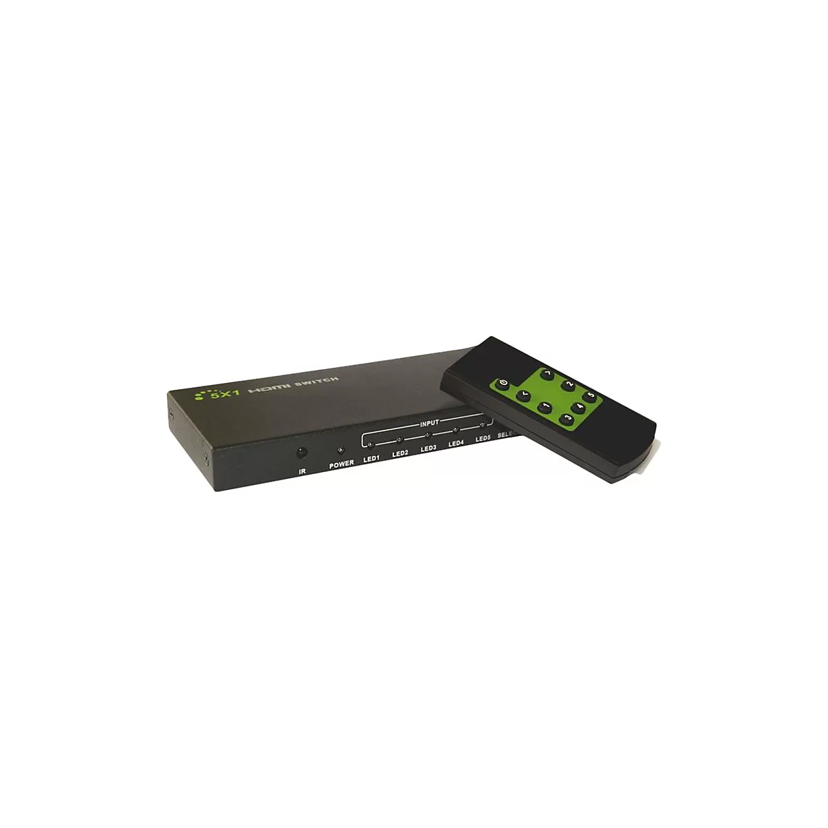TECHly 5 IN 1 OUT HDMI Switch with Remote Control, 4Kx2K, 3D - Video/Audio-Schalter - 5 Anschlüsse