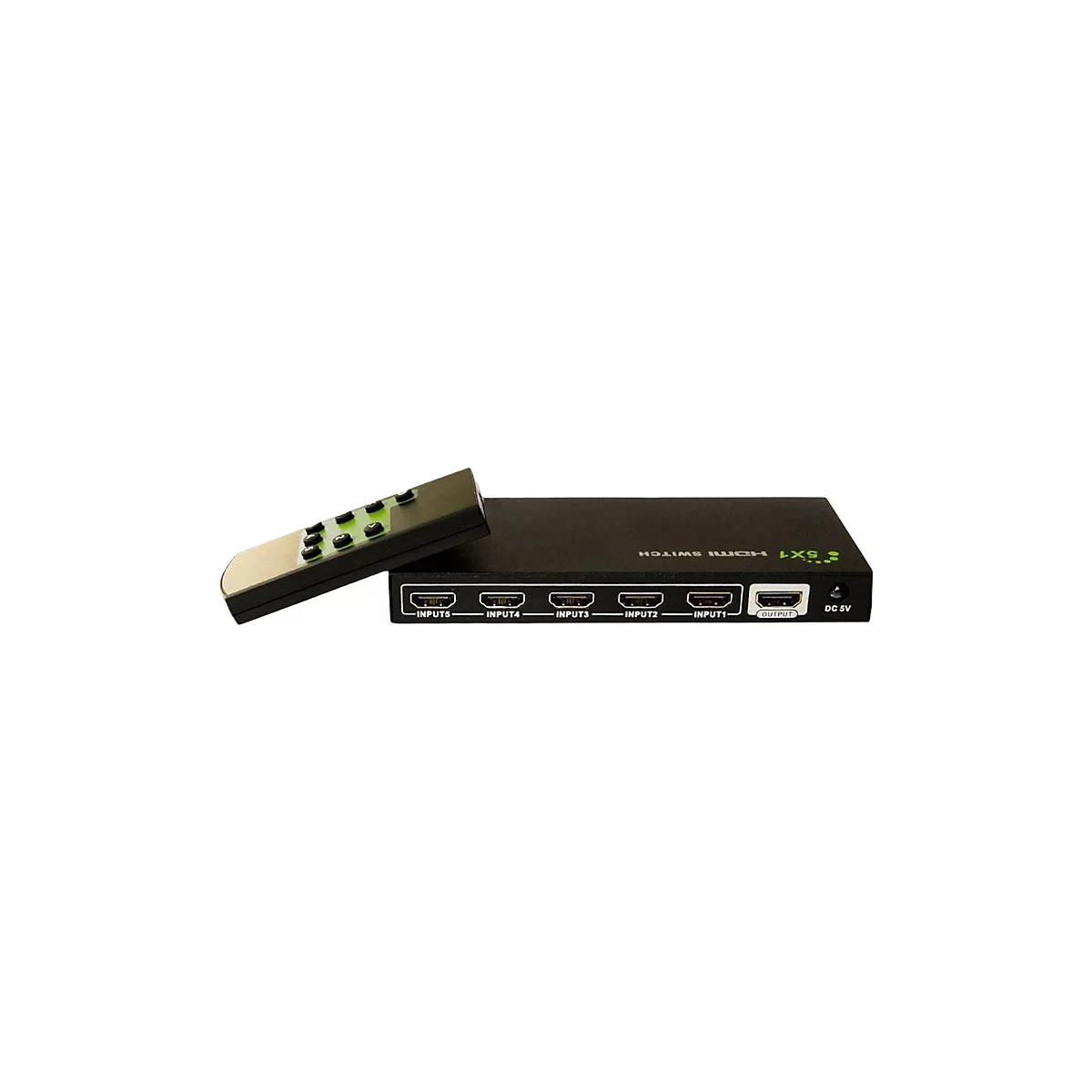 TECHly 5 IN 1 OUT HDMI Switch with Remote Control, 4Kx2K, 3D - Video/Audio-Schalter - 5 Anschlüsse