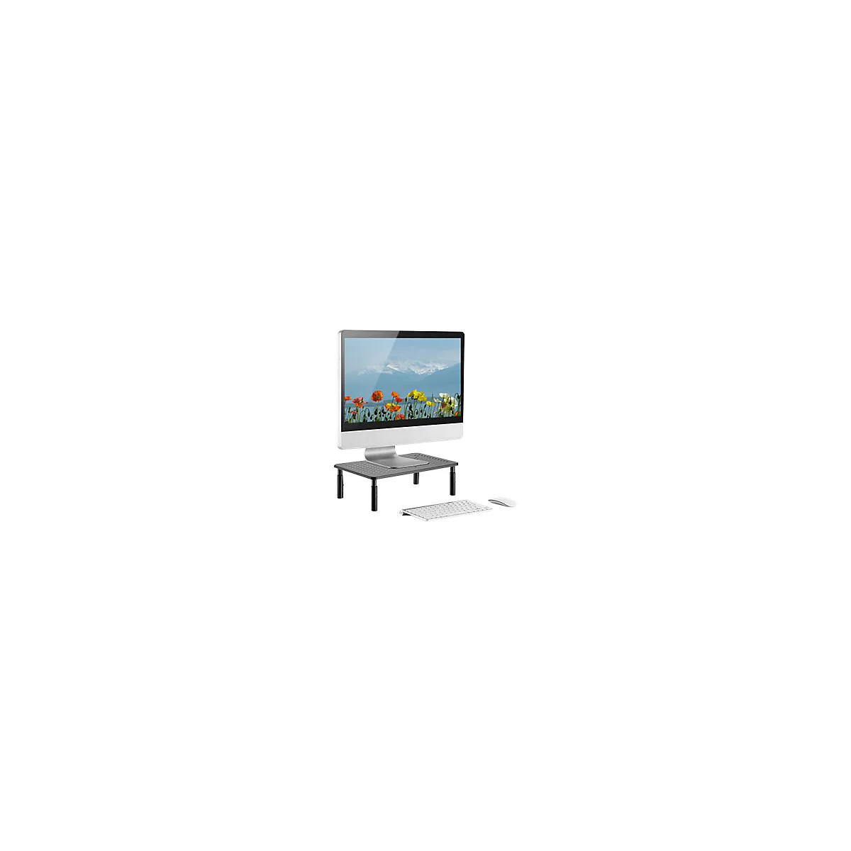 TECHly - Aufstellung - einstellbare Ergonomie - für LCD-Display/Notebook - Metall, gummierte Oberfläche - Schwarz