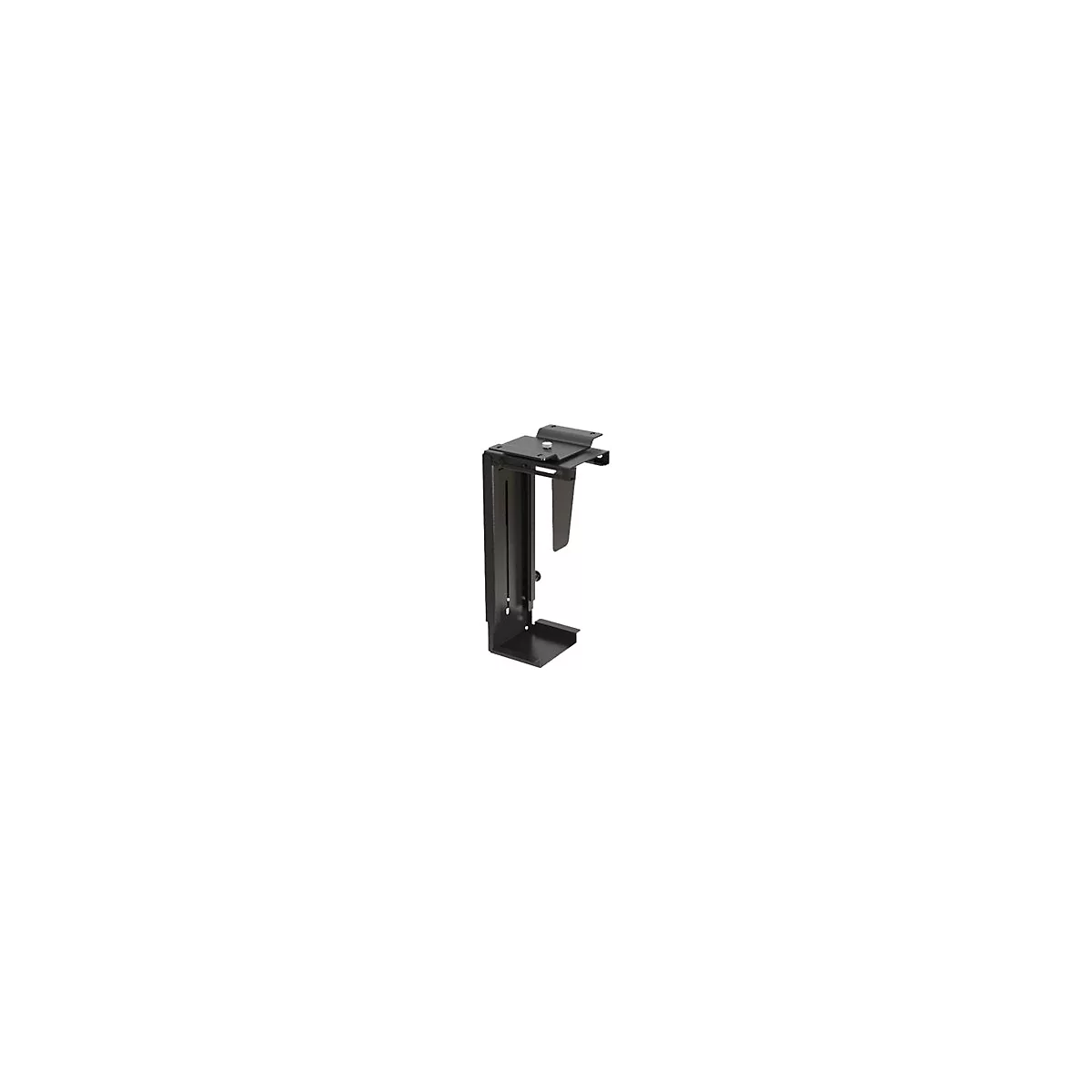 TECHly - Befestigungskit (CPU-Halterung) - einstellbar - Metall - Schwarz - Wandmontage, unter dem Schreibtisch