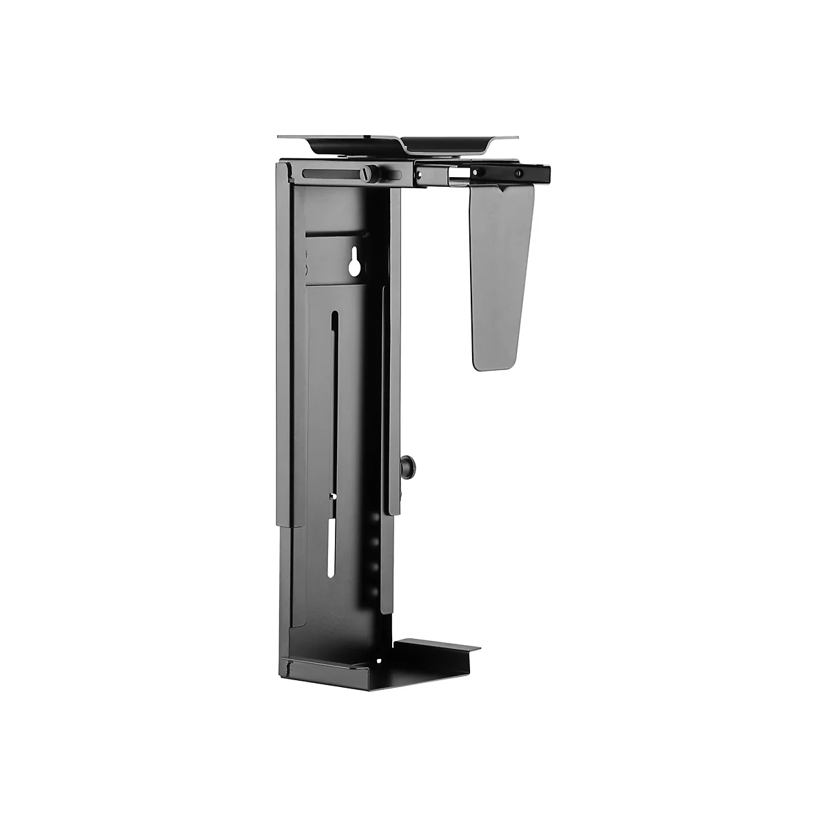 TECHly - Befestigungskit (CPU-Halterung) - einstellbar - Metall - Schwarz - Wandmontage, unter dem Schreibtisch