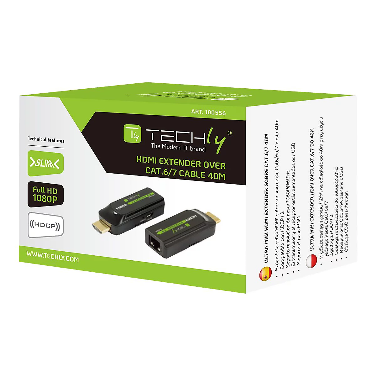 TECHly IDATA EXT-E70S - Sender und Empfänger - Erweiterung für Video/Audio - HDMI