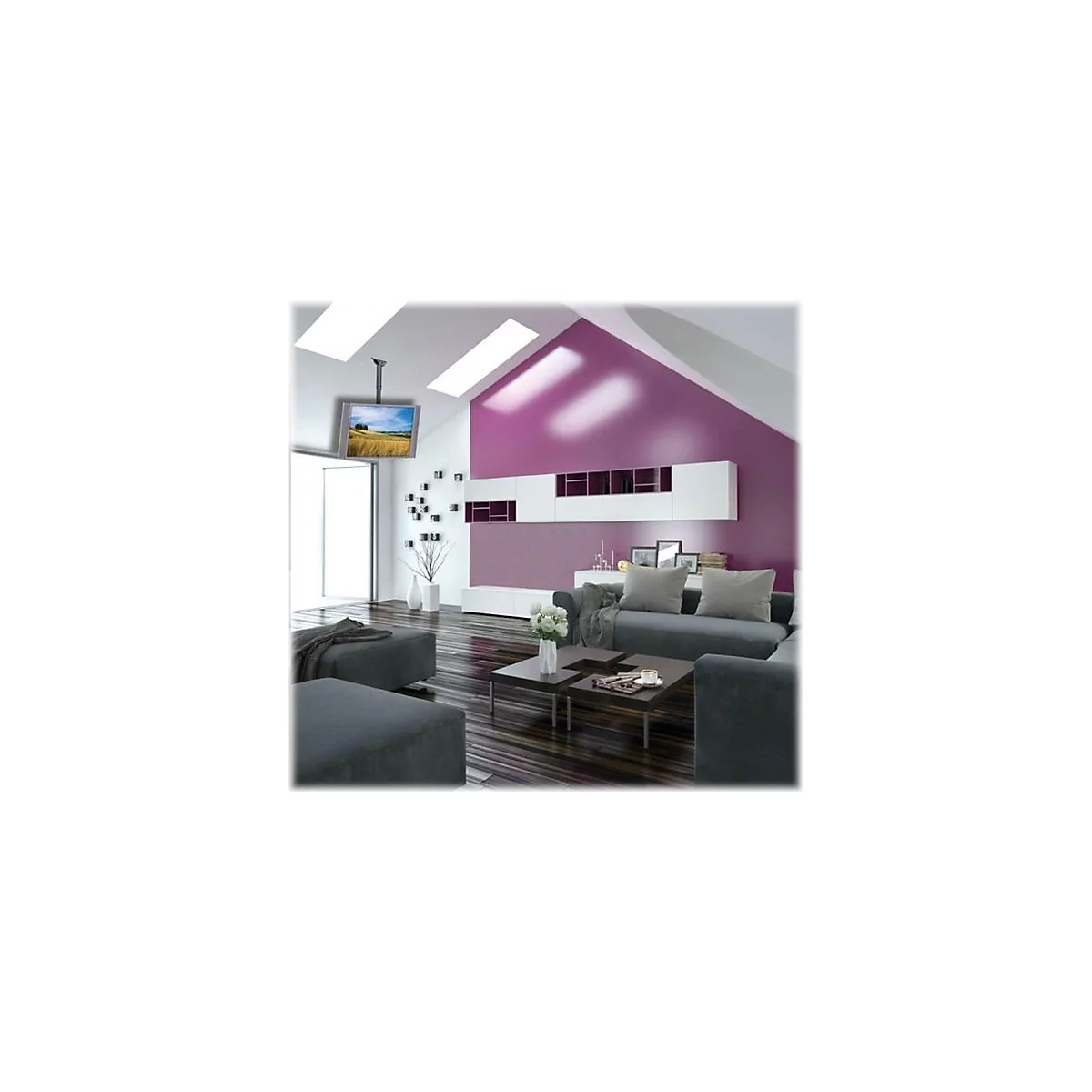 TECHly - Klammer - für LCD-Display - Stahl - Schwarz - Bildschirmgröße: 58.4-106.7 cm (23'-42')