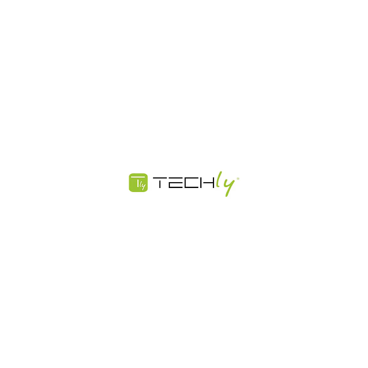 Firmenlogo Techly auf weißem Hintergrund.