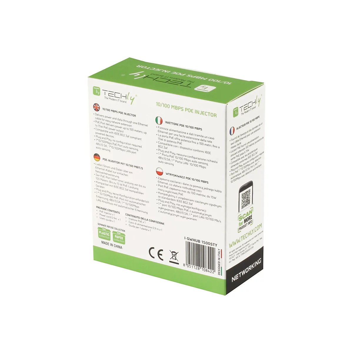 TECHly - Power Injector - 15 Watt