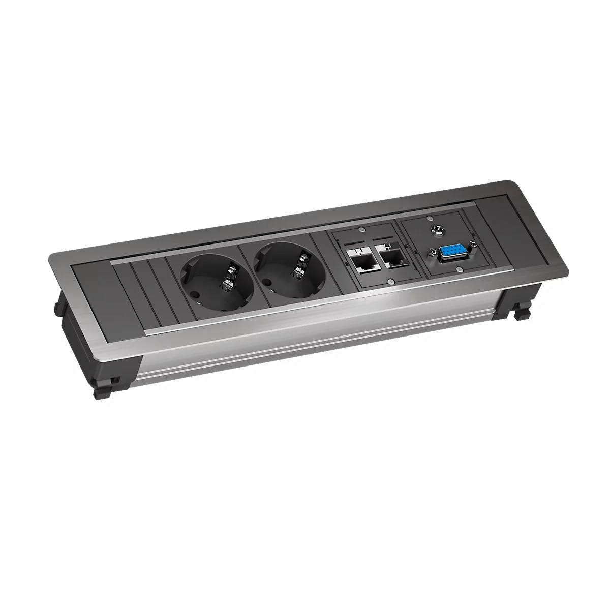 Technikeinsatz Power Frame zum Einlassen in Tischplatten