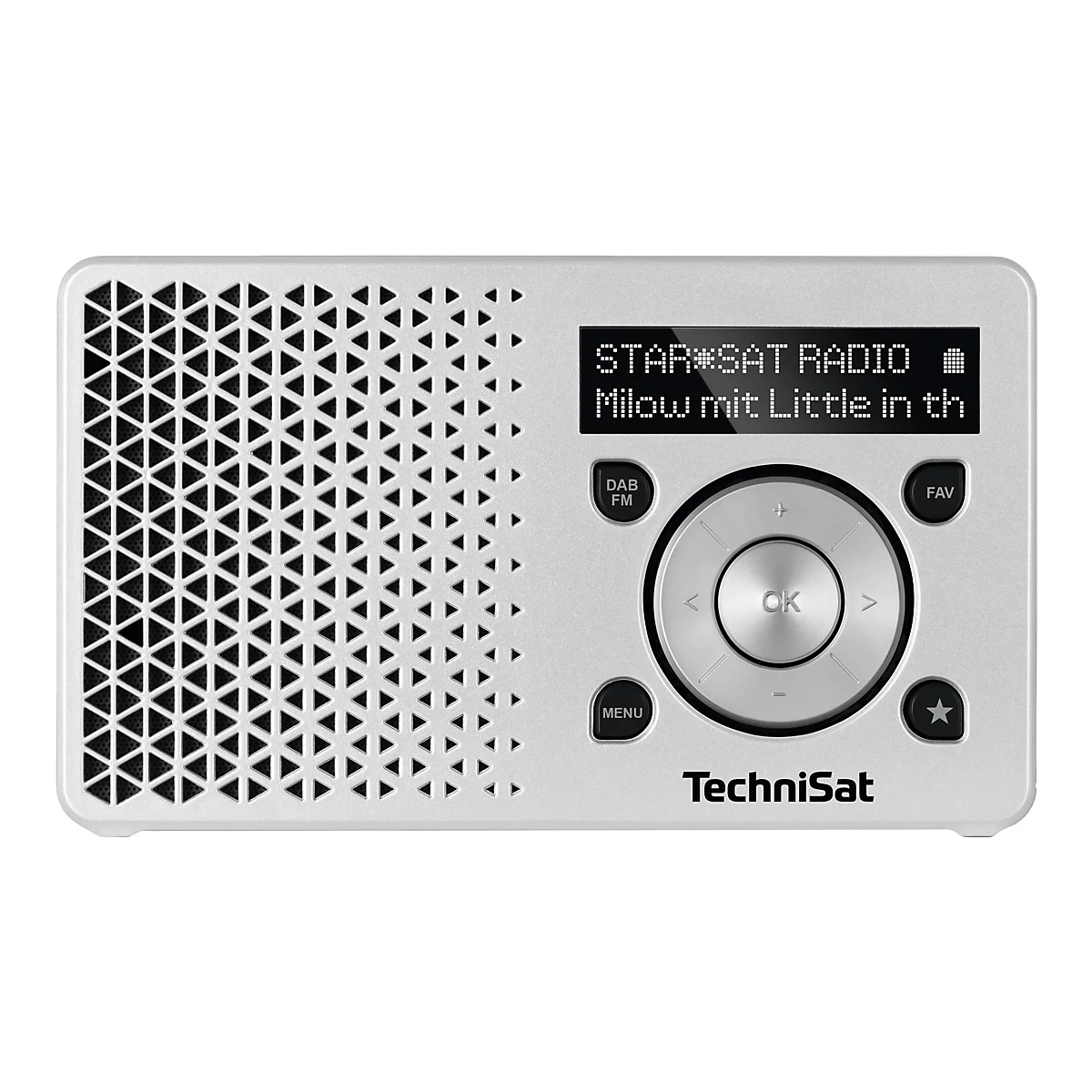 TechniSat DigitRadio 1 - Tragbares DAB-Radio - 1 Watt - Silber